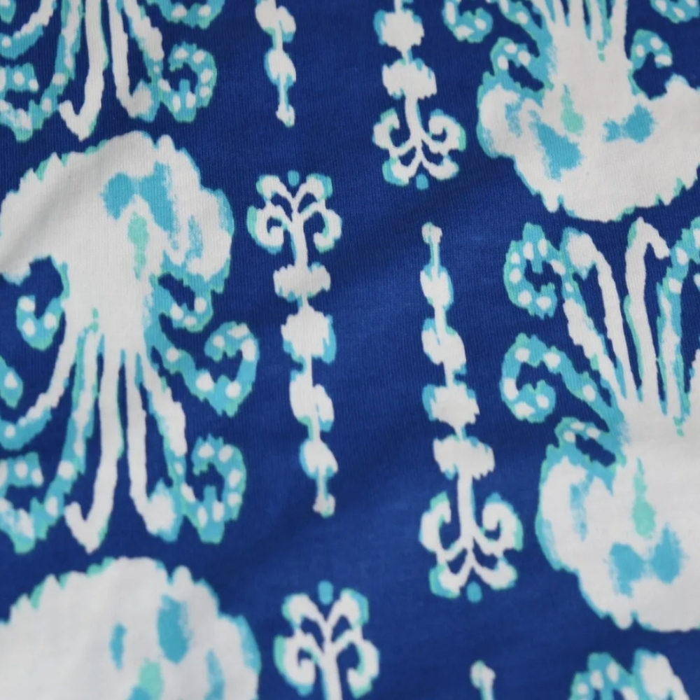 Lilly Pulitzer Melle Dress Indigo Get in Line Blue Sleeveless Racerback White L - Picture 6 of 16